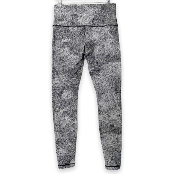 Lululemon Wunder Under Pant Hi-Rise Luon Spray Jacquard White Black 12 - Picture 5 of 7